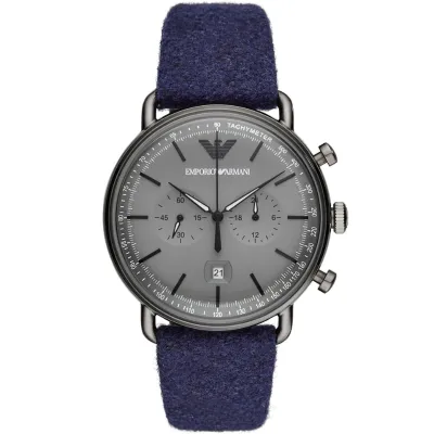 Armani Aviator Chronograph Quartz Grey Dial Men's Watch
